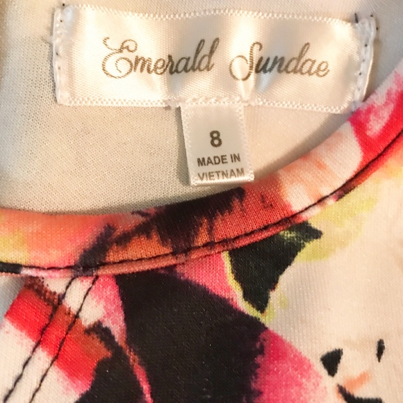 Emerald Sundae Girl's Floral Dress Size 8 - Picture 3 of 3